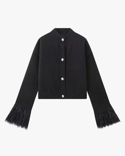 Manon | Strickjacke mit Knöpfen und Federärmeln