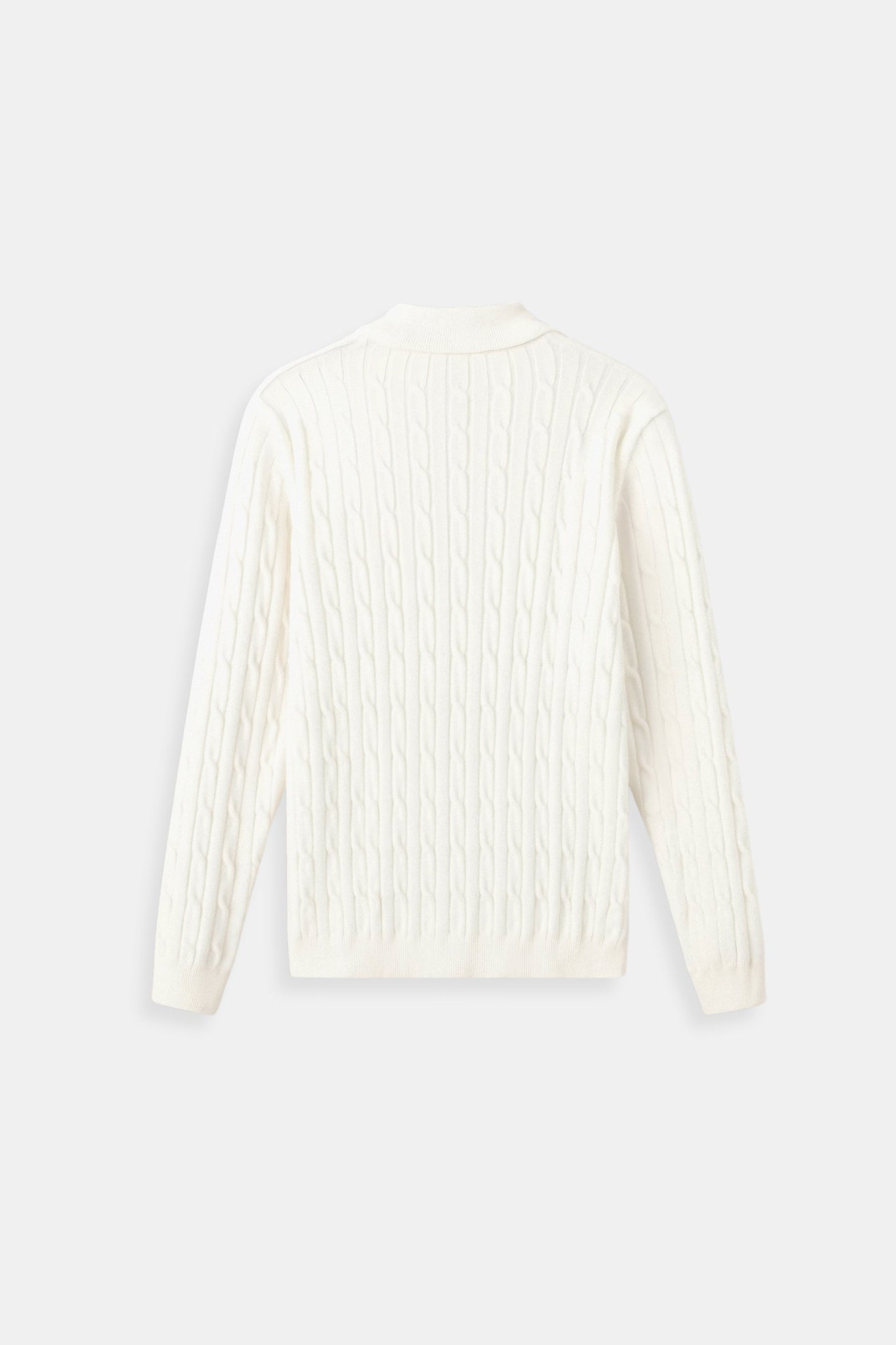 Eleganter Zopfstrickpullover mit Reißverschluss