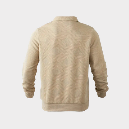 Herren Pullover mit Stehkragen und halbem Reißverschluss – Stilvoll & Modern