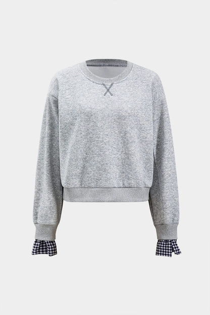 Elsa | Zweiteiliges Sweat-Set mit karierten Details