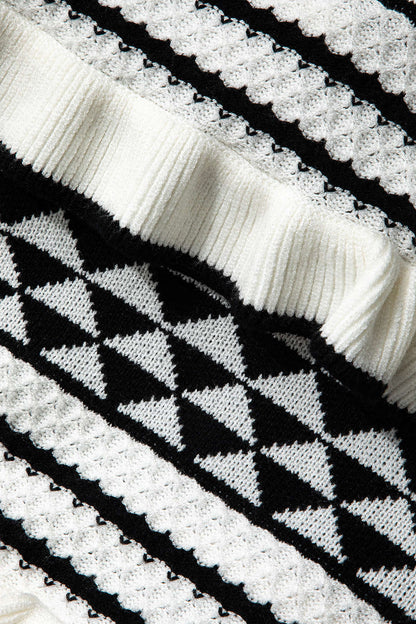 Sandy | Strick-Zweiteiler mit Häkel-Bikini & Rüschenrock