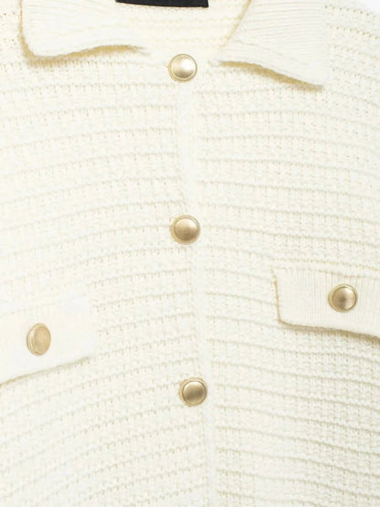 Ivonne | Texturierte Strickjacke mit Knopfleiste