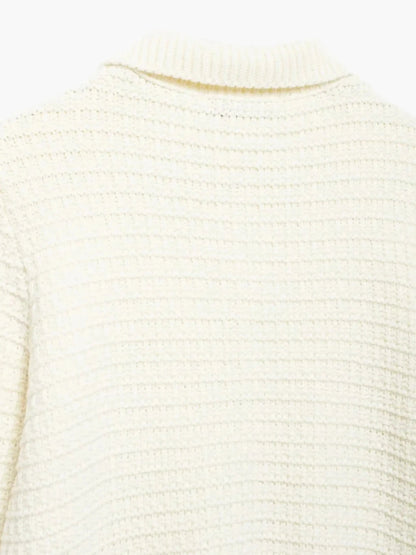 Ivonne | Texturierte Strickjacke mit Knopfleiste