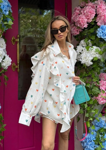 Amira | Herz-Print Zweiteiler-Set – Perfekt für entspannte Sommertage