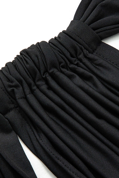 Selene | One-Shoulder Bandeau-Top & Drapierter Maxirock – Perfekt für stilvolle Auftritte