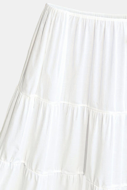 Luftiger Maxirock mit Spaghettiträger-Optik