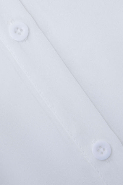 Ilaria | Weißes Oversized-Hemd mit betonter Taille und klassischem Kragen