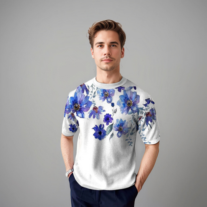 Damiano | Florales Kurzarmshirt für Herren