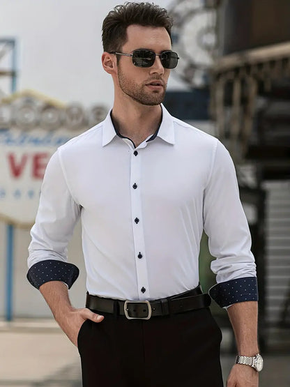 Alexander | Elegantes Businesshemd mit Kontrastdetails