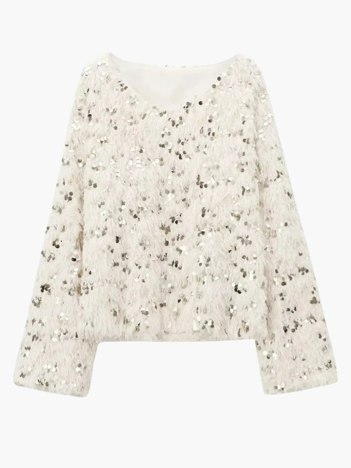 Wilhelmine | Glamouröser Glitzer-Strickpullover für Damen