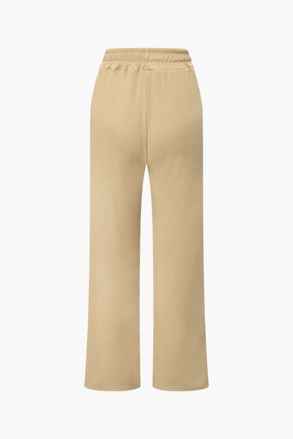 Daniela | Elegantes Zweiteiler-Set mit Asymmetrischem Oberteil & Weiten Hosen