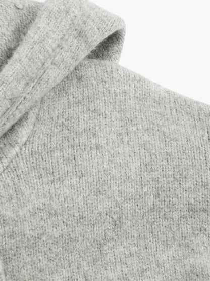 Kornelia | Strickjacke mit Kapuze und Reißverschluss