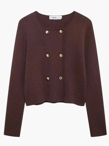 Martina | Doppelreihiger Strick-Cardigan