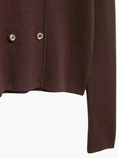 Martina | Doppelreihiger Strick-Cardigan