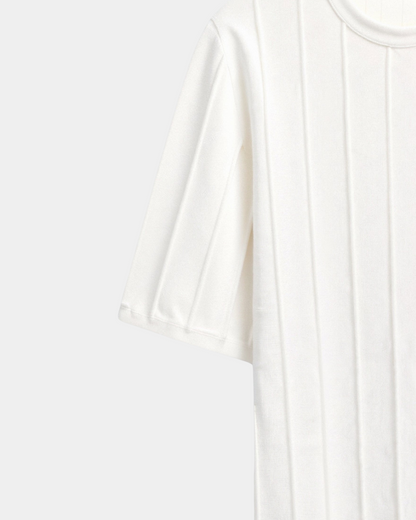 Herren-Strickshirt mit vertikaler Rippstruktur – Leichtes Oberteil für den Sommer