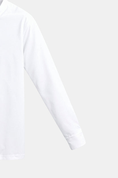 Klassisches Stehkragen-Hemd in Weiß