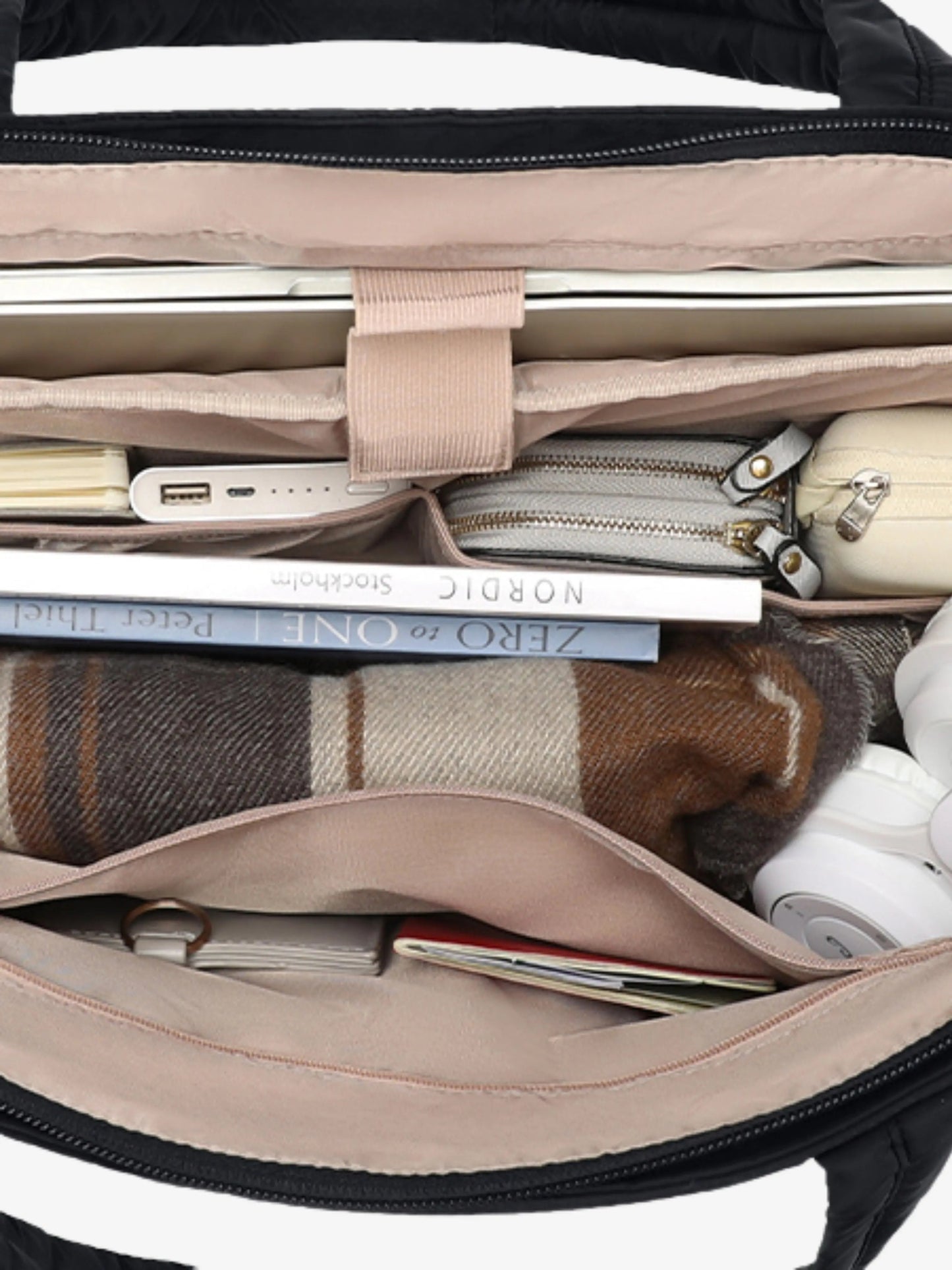 Lily | Gepolsterte Paneele Gesteppte Totetasche mit Seitentaschen