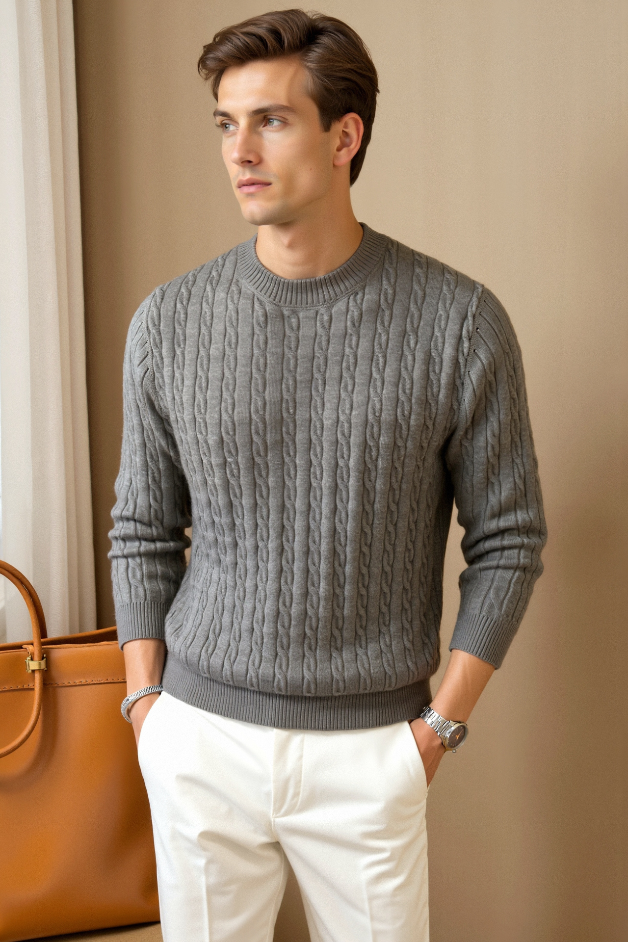 Klassischer Zopfstrickpullover | Eleganz trifft auf Komfort
