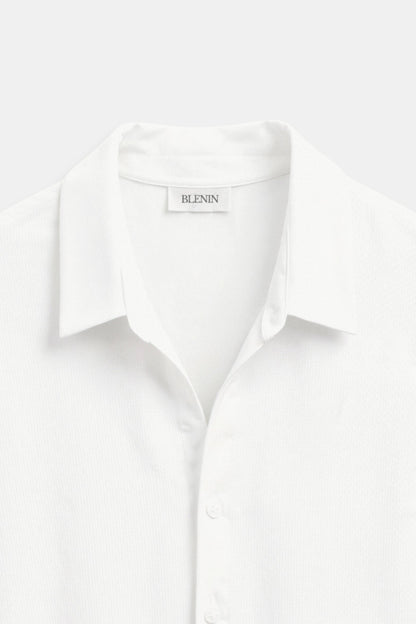 Klassisches Kurzarm-Leinenhemd