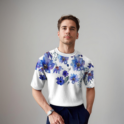 Damiano | Florales Kurzarmshirt für Herren