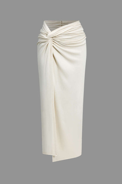 Eveline | Elegantes Zweiteiler-Set mit One-Shoulder-Top & Wickelrock