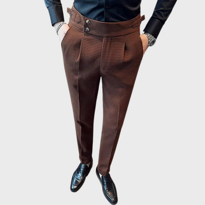 Noah | Karierte Herren Hose mit hohem Bund