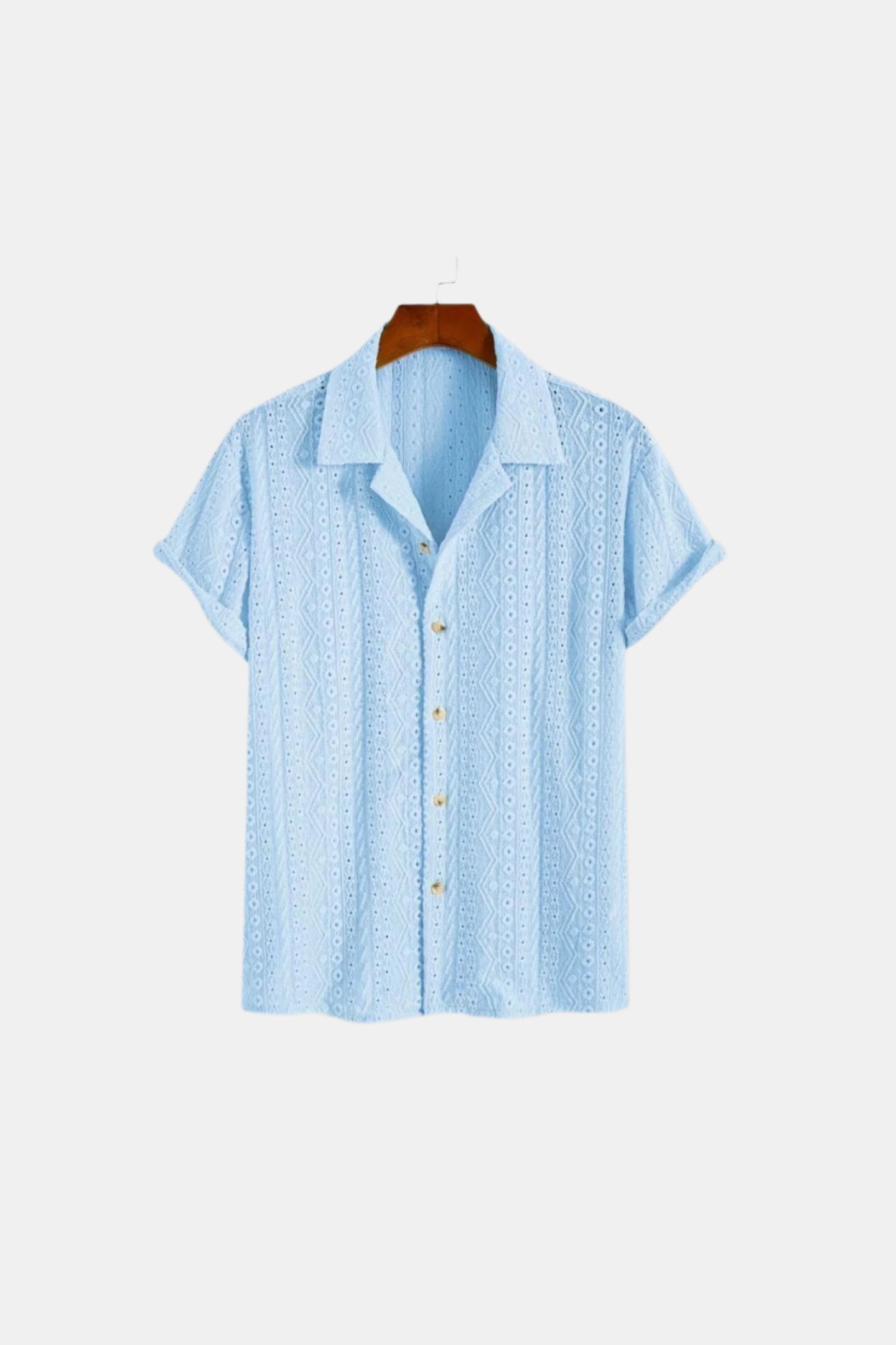 Luftiges Häkelhemd mit Kurzarm