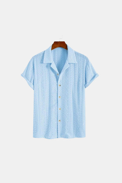 Luftiges Häkelhemd mit Kurzarm