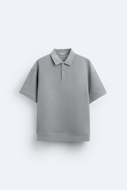Kurzärmeliges Poloshirt in Cremeweiß – Minimalistisch und Bequem
