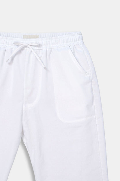 Luca | Weiße Herren-Jogginghose mit Kordelzug