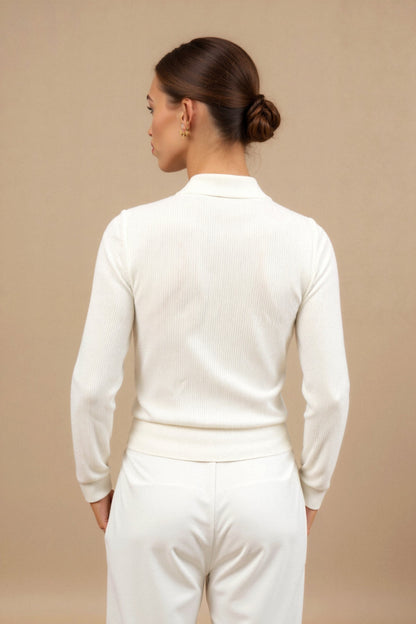 Langärmliges Poloshirt