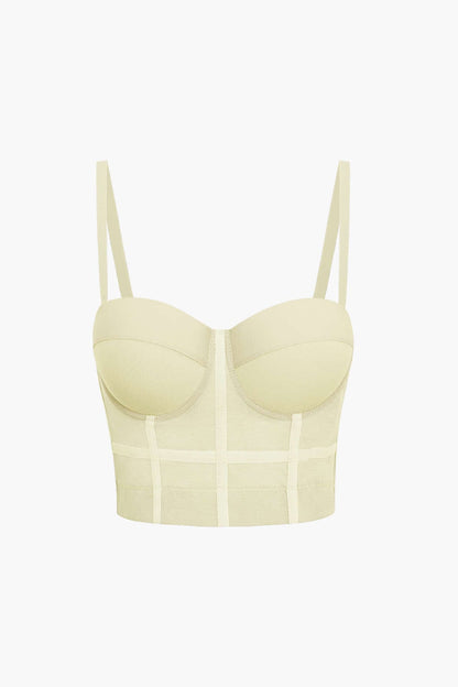 Ida | Figurbetontes Bustier-Top mit Bügel-Cups und transparenter Mesh-Struktur