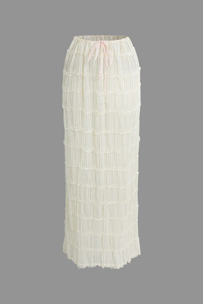 Elise | Romantisches Zweiteiler-Set mit Plissee-Top & Maxirock