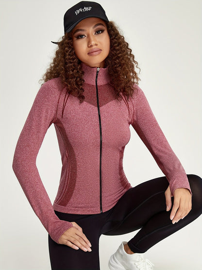 Elisa | Nahtlose Sportjacke mit Reißverschluss