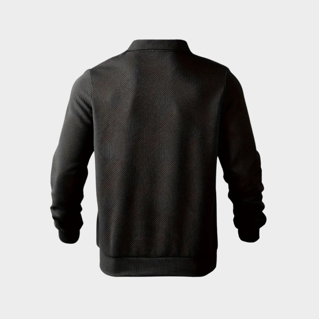 Herren Pullover mit Stehkragen und halbem Reißverschluss – Stilvoll & Modern