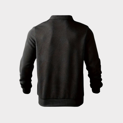 Herren Pullover mit Stehkragen und halbem Reißverschluss – Stilvoll & Modern