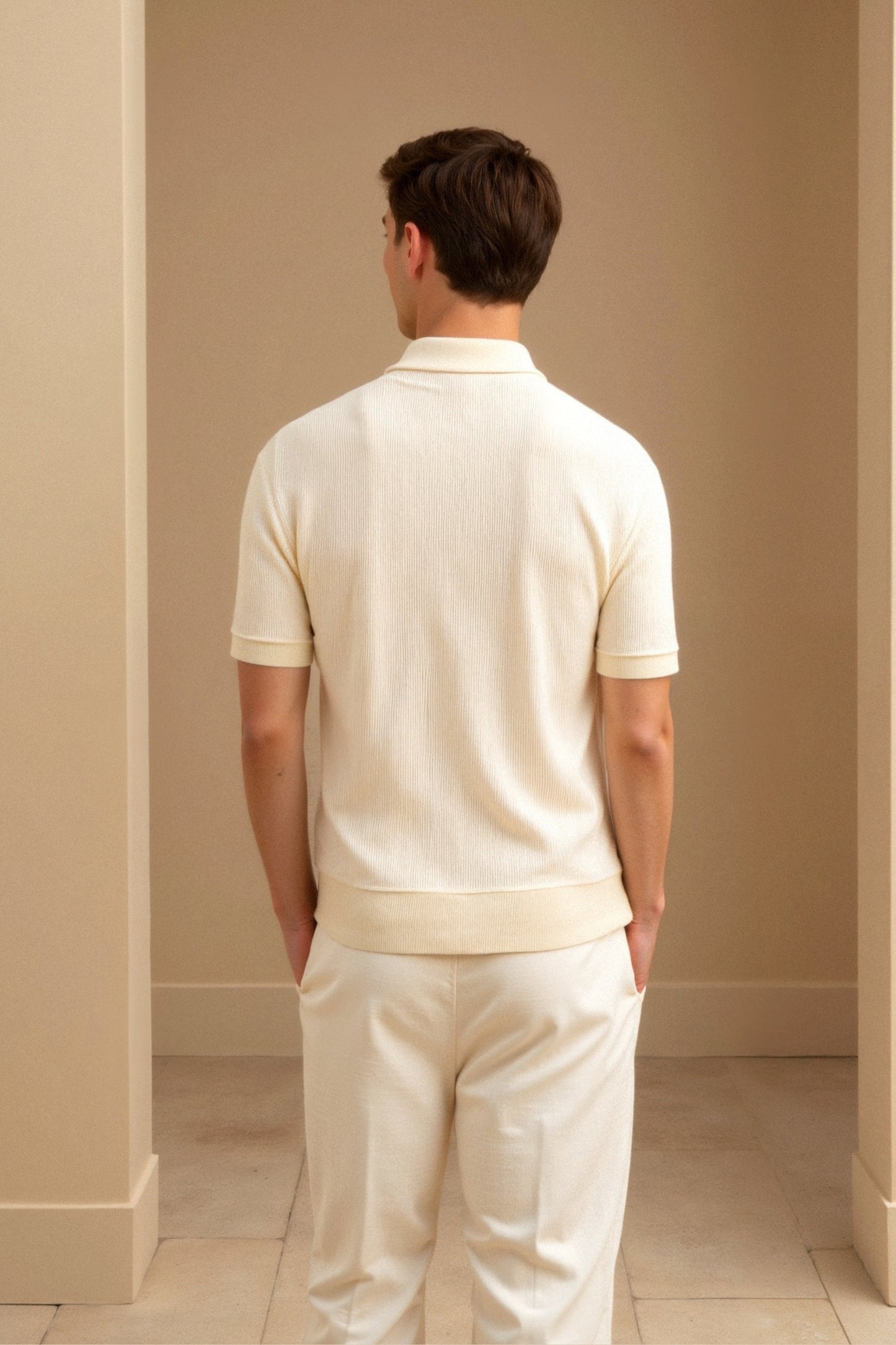 Herren-Poloshirt in Beige – Elegant & Zeitlos