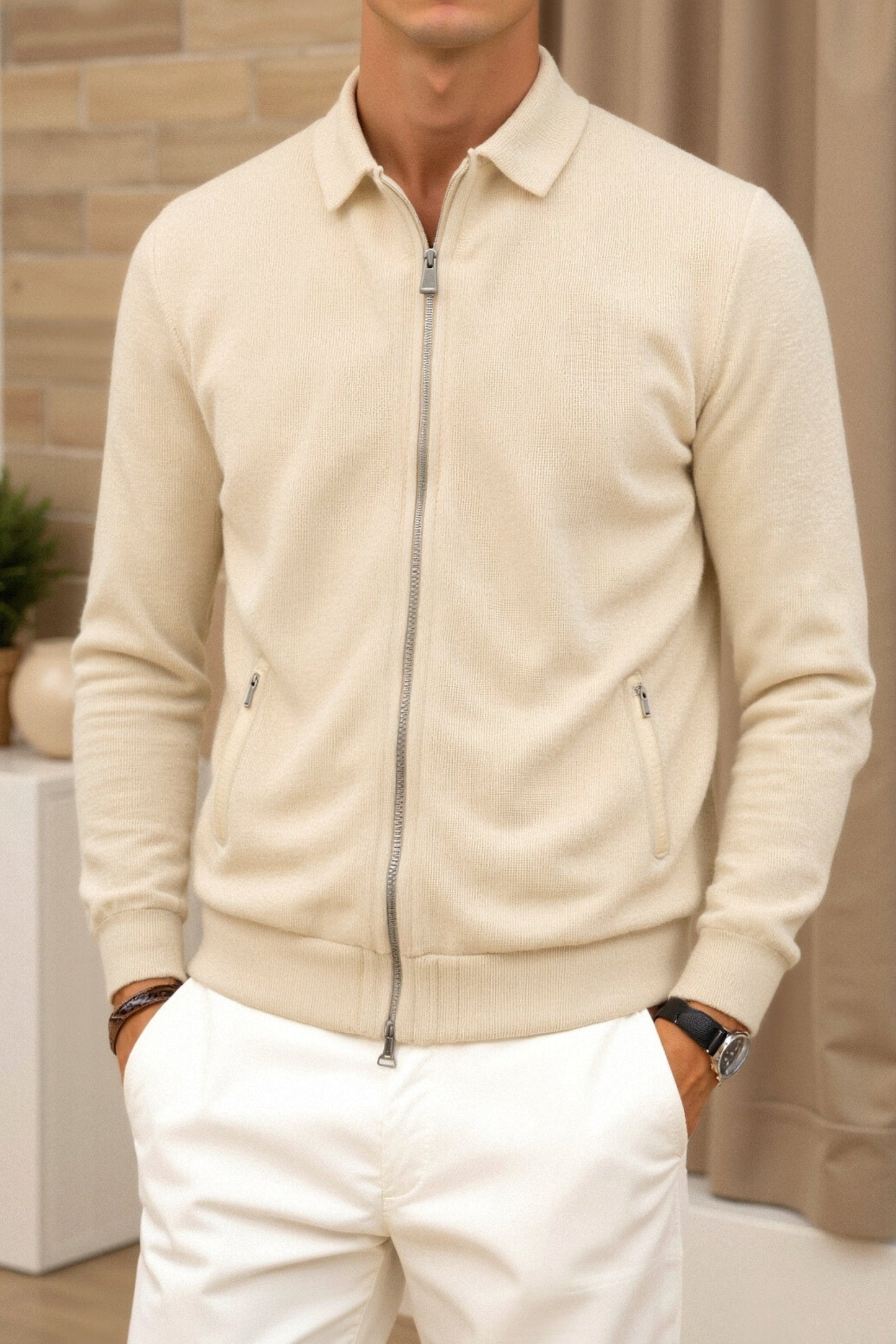 Giovanni | Stilvolle Herrenjacke in Beige