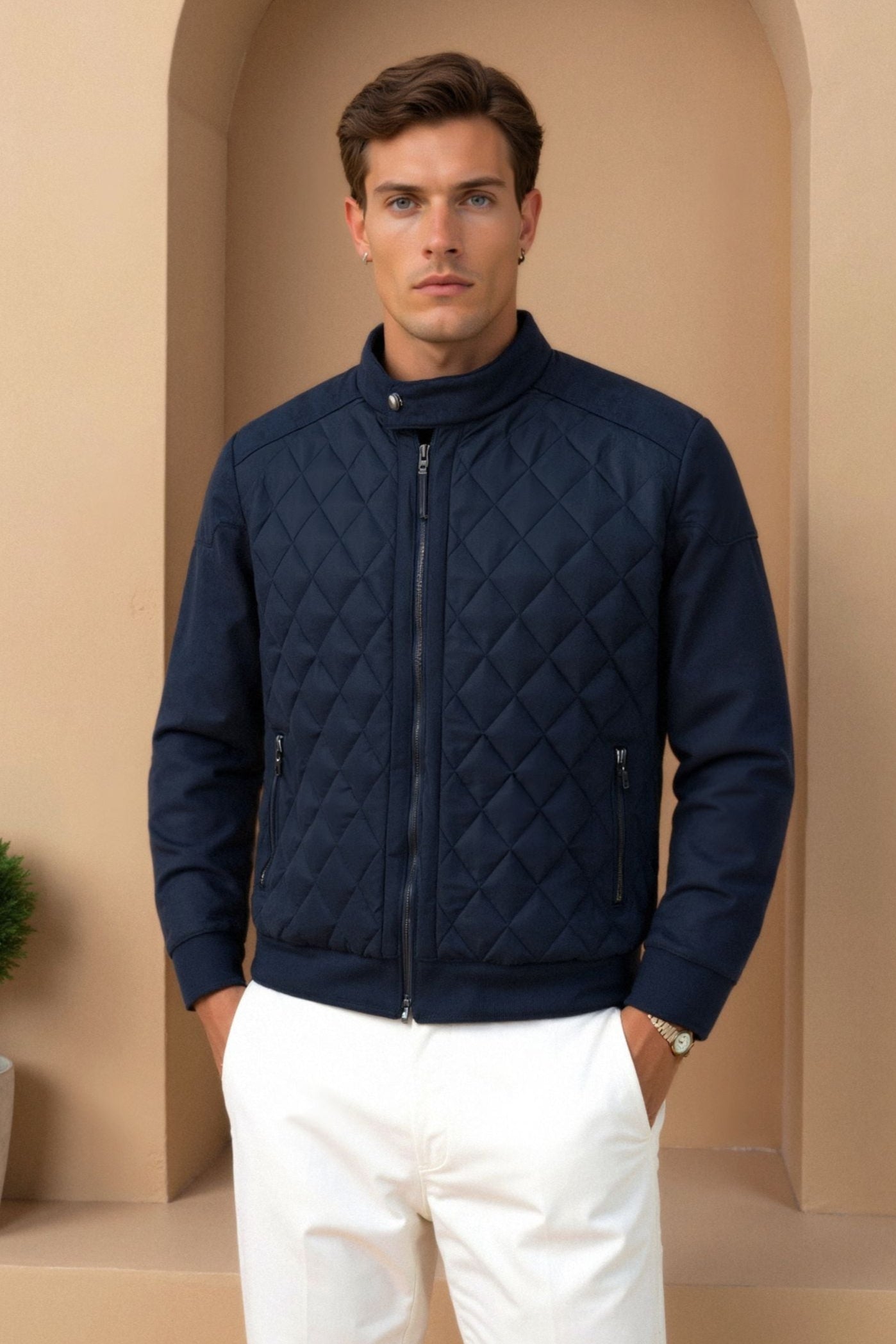 Leonardo | Elegante Herrenjacke mit Steppmuster
