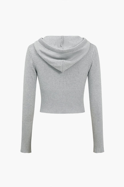 Ava | Strick-Set mit Kapuzenjacke & Schlaghose