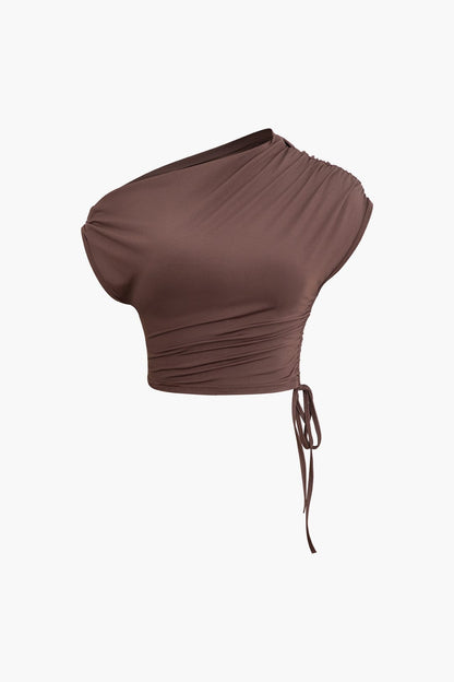 Melody | Asymmetrisches Zweiteiler-Set mit One-Shoulder Crop-Top & Maxi-Rock