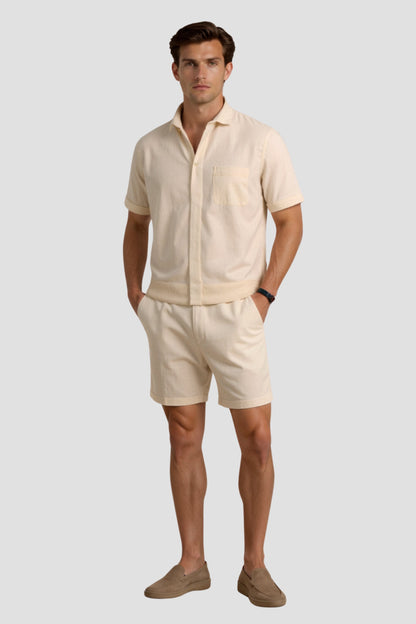 Herren-Shorts in Beige mit Kordelzug – Minimalistischer Komfort