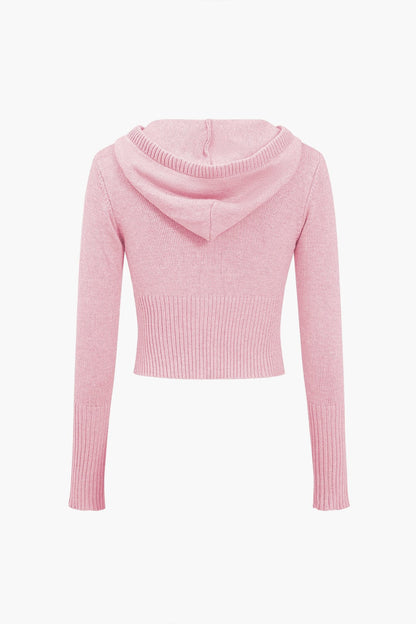 Ava | Strick-Set mit Kapuzenjacke & Schlaghose