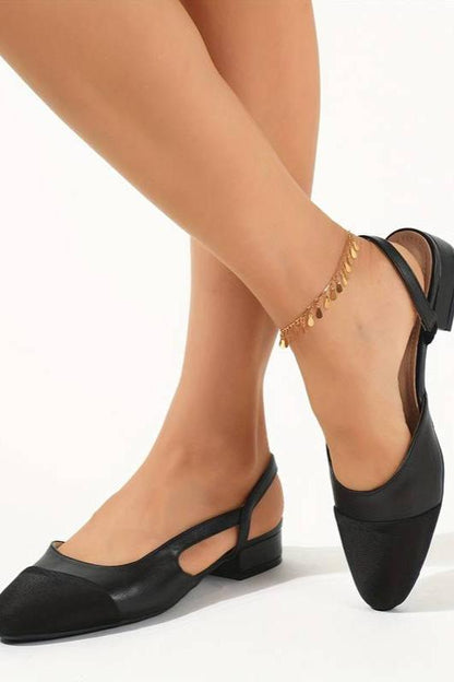 Elegante Slingback-Ballerinas in Beige & Schwarz – Klassischer Chic