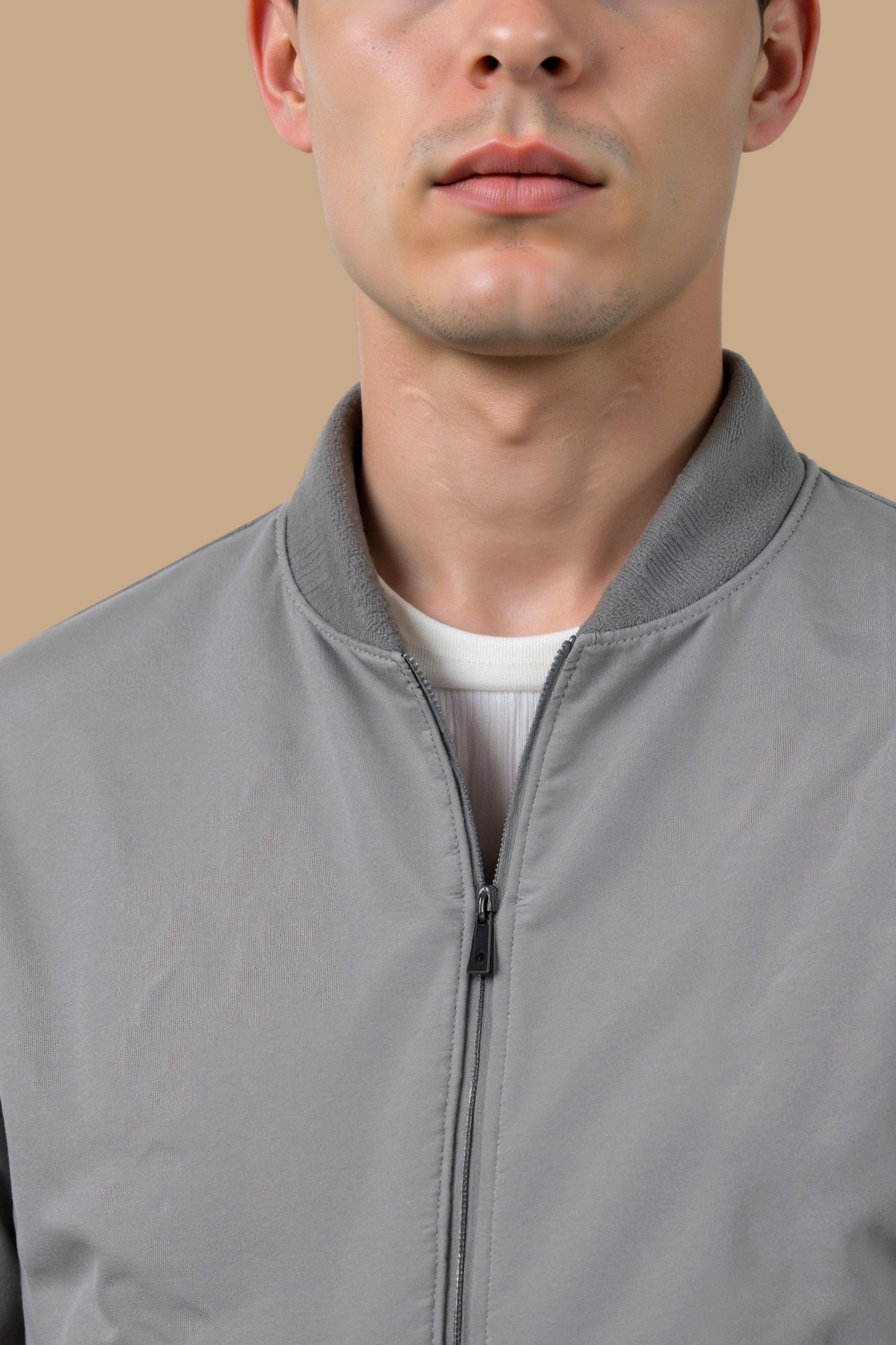 Matteo | Zeitlose Herren-Bomberjacke in Grau und Schwarz