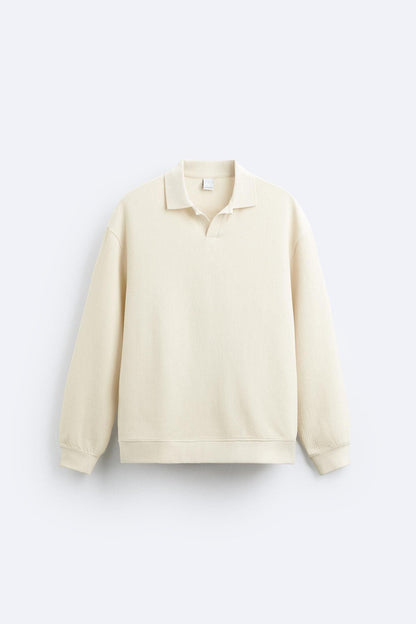 Beiger Pullover mit Polokragen – Lässiger Stil mit Eleganz