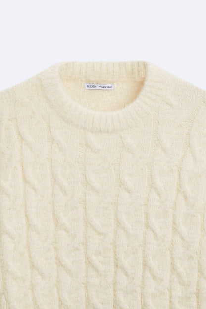 Klassischer Zopfstrickpullover für zeitlose Eleganz