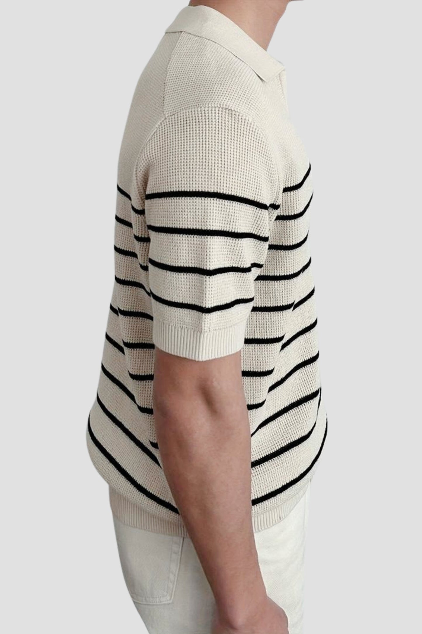 Gestreiftes Herren-Poloshirt mit kurzen Ärmeln – Zeitlos &amp; Vielseitig