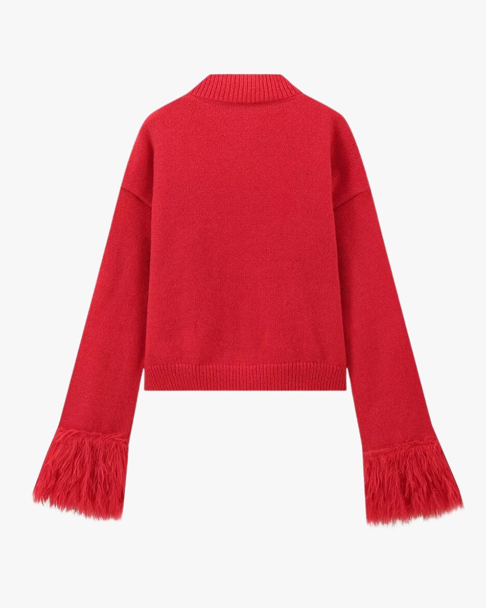 Manon | Strickjacke mit Knöpfen und Federärmeln