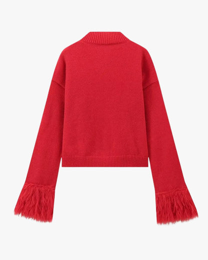 Manon | Strickjacke mit Knöpfen und Federärmeln